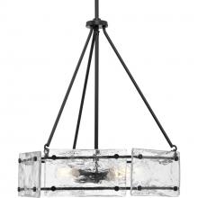 Progress Lighting P400354-31M - Rivera Collection Four-Light Matte Black Luxe Industrial Chandelier