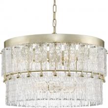 Progress Lighting P400367-176 - Chevall Collection Six-Light Gilded Silver Modern Organic Chandelier