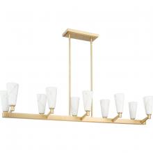 Progress Lighting P400396-109 - 10 - Light Brushed Bronze Modern Luxe Linear Chandelier