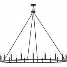 Progress Lighting P400399-31M - Gilliam Collection Twenty-Light Matte Black New Traditional Chandelier