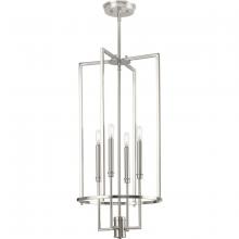 Progress Lighting P500363-009 - Elara Collection Four-Light New Traditional Brushed Nickel Chandelier Foyer Light