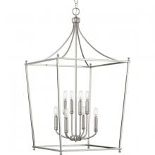 Progress Lighting P500371-009 - Parkhurst Collection Eight-Light New Traditional Brushed Nickel Chandelier Foyer Light
