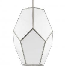 Progress Lighting P500436-009 - Latham Collection One-Light Brushed Nickel Contemporary Pendant