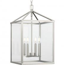 Progress Lighting P500440-009 - Hilllcrest Collection Four-Light Brushed Nickel Transitional Hall & Foyer Light