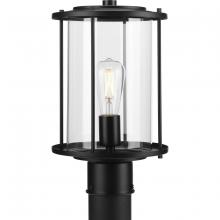 Progress Lighting P540020-31M - Gunther One-Light Matte Black Modern Farmhouse Post Lantern