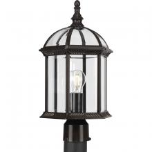 Progress Lighting P540099-020 - Dillard Collection One-Light Traditional Antique Bronze Clear Glass Outdoor Post Light