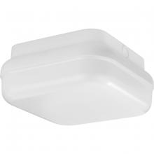 Progress Lighting P550115-028-30 - Hard Nox Collection White 10" Square Flush Mount Light