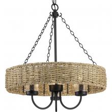 Progress Lighting P550127-31M - 3 - Light Outdoor Pendant with Mocha Rattan Acce