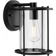 Progress Lighting P560057-31M - Gunther One-Light Matte Black Modern Farmhouse Medium Wall Lantern