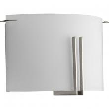 Progress Lighting P710118-009 - Modern Glass Sconce Two-Light Brushed Nickel Wall Sconce