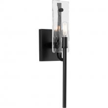 Progress Lighting P710121-31M - Rivera Collection One-Light Matte Black Luxe Industrial Wall Bracket