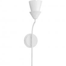 Progress Lighting P710127-197 - Pinellas Collection One-Light White Plaster Contemporary Wall Bracket