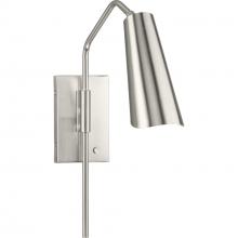 Progress Lighting P710131-009 - Cornett Collection One-Light Brushed Nickel Contemporary Wall Sconce