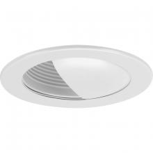 Progress Lighting P804004-028 - 4" Satin White Recessed Wall Washer Trim for 4" Housing (P804N series)