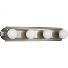 Progress Lighting P3025-09 - Broadway Collection Four-Light Brushed Nickel Traditional Bath Vanity Light