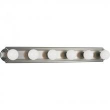 Progress Lighting P3026-09 - Broadway Collection Six-Light Brushed Nickel Traditional Bath Vanity Light