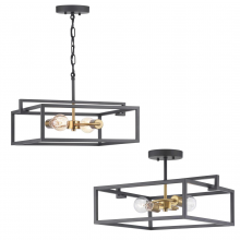 Progress Lighting P350120-143 - 2 - Light Semi-Flush Convertible Pendant