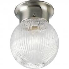 Progress Lighting P3599-09 - One-Light Glass Globe 6-3/8" Close-to-Ceiling