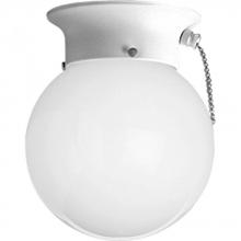 Progress Lighting P3605-30SW - One-Light Glass Globe 6" Close-to-Ceiling