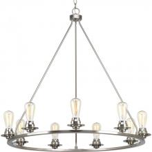Progress Lighting P400016-009 - 9 - Light Chandelier (Add Glass Shades)
