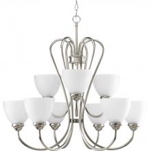Progress Lighting P4668-09 - 9 - Light Chandelier in  Brushed Nickel