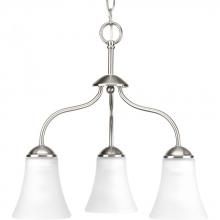 Progress Lighting P4762-09 - Classic Collection Three-Light Brushed Nickel Etched Glass Traditional Chandelier Light