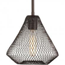 Progress Lighting P5338-20 - Mesh Collection One-Light Antique Bronze Farmhouse Pendant Light
