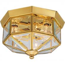 Progress Lighting P5788-10 - Three-Light Beveled Glass 9-3/4" Close-to-Ceiling