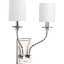 Progress Lighting P710019-009 - Bonita Collection Brushed Nickel Two-Light Wall Sconce