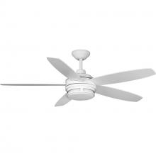 Progress Lighting P250036-028-30 - 54" Indoor/Outdoor LED Five-Blade White Ceiling Fan