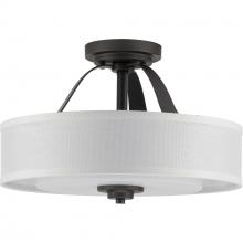 Progress Lighting P350098-143 - Kene Collection Graphite Two-Light Semi-Flush Convertible