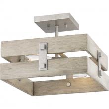 Progress Lighting P350172-141 - Hemsworth Collection Galvanized Two-Light 13-1/2" Semi-Flush Mount