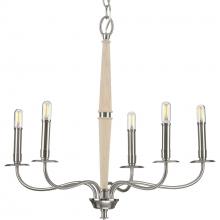 Progress Lighting P400199-009 - Durrell Collection Five-Light Brushed Nickel Coastal Chandelier Light