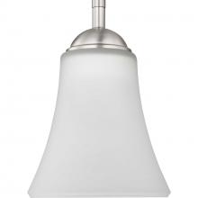 Progress Lighting P500288-009 - Classic Collection One-Light Brushed Nickel Etched Glass Traditional Pendant Light