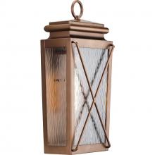 Progress Lighting P560262-169 - Wakeford Collection One-Light Antique Copper and Clear Water Glass Transitional Style Medium Outdoor