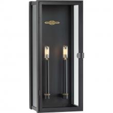 Progress Lighting P560269-108 - Stature Collection Two-Light Oil Rubbed Bronze and Clear Glass Transitional Style Large Outdoor Wall