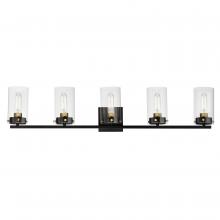 Maxim 12405CLBKSBR - 5 - Light Vanity Sconce