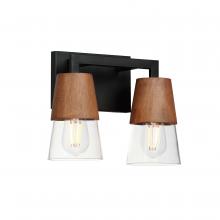 Maxim 21622CLWNBK - 2 - Light Bath Wall Sconce