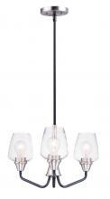 Maxim 26124CLBKSN - 3 - Light Mini Chandelier