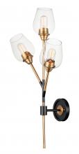 Maxim 26341CLABBK - 3 - Light Wall Sconce