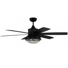 Craftmade RGD52FBPN6 - 52" Outdoor Fan w/ Light Kit in Flat Black / Painted Nickel w/ Flat Black/Greywood Blades