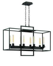 Craftmade 41528-ABZ - 8 - Light Linear Chandelier in Aged Bronze Brushed