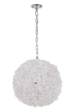 Craftmade 48493-CH - 4 - Light X-Large Pendant in Chrome w/Quartz Crystals