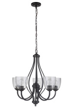 Craftmade 49925-ESP - 5 - Light Chandelier in Espresso