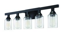 Craftmade 53105-FB - 5 - Light Vanity in Flat Black