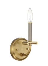 Craftmade 54861-BNKSB - 1 - Light Wall Sconce in Brushed Polished Nickel/Satin Brass