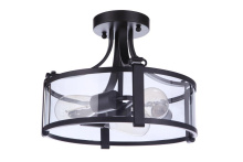 Craftmade 55353-FB - 3 - Light Semi Flush in Flat Black