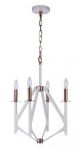 Craftmade 55534-MWWSB - 4 - Light Mini Chandelier