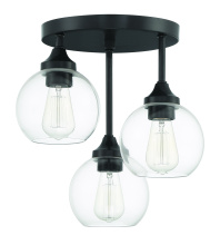Craftmade 56253-FB - 3 - Light Semi Flush in Flat Black