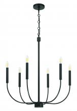 Craftmade 59826-FB - 6 - Light Chandelier in Flat Black